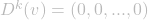 D^k(v) = (0, 0,..., 0)