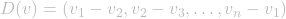 D(v) = (∣v_1​-v_2​∣,∣v_2​-v_3​∣,…,∣v_n​-v_1​∣)